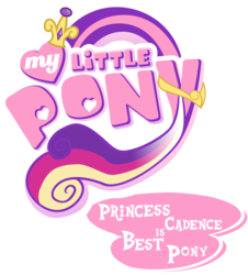 Size: 1819x2011 | Tagged: safe, artist:jamescorck, edit, princess cadance, g4, best pony, best pony logo, best princess, cadence misspelling, logo, logo edit, misspelling, my little pony logo, simple background, transparent background, vector