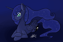Size: 1800x1200 | Tagged: safe, artist:amnease, princess luna, pony, g4, female, simple background, solo