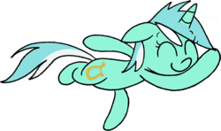 Size: 1341x794 | Tagged: safe, artist:strangiesleepy, lyra heartstrings, pony, g4, eyes closed, female, simple background, smiling, solo, standing, standing on one leg, transparent background