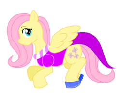 Size: 622x499 | Tagged: safe, artist:voltrathelively, fluttershy, pegasus, pony, g4, clothes, dreamself, dress, female, homestuck, mare, simple background, solo, transparent background