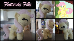 Size: 1024x575 | Tagged: safe, artist:chibitigre, fluttershy, pony, g4, female, filly, irl, photo, plushie, solo