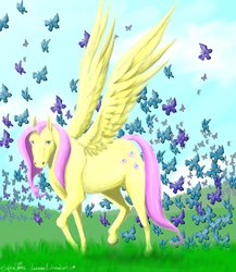 Size: 2000x2300 | Tagged: safe, artist:lawrencejl, fluttershy, butterfly, realistic