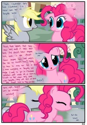 Size: 1741x2500 | Tagged: safe, artist:pyruvate, derpy hooves, pinkie pie, pegasus, pony, comic:the usual, g4, comic, female, mare