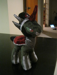 Size: 2736x3648 | Tagged: safe, artist:foxpony, king sombra, pony, g4, irl, photo, plushie, solo