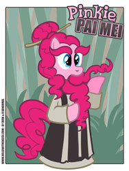 Size: 600x800 | Tagged: dead source, safe, artist:oabnormal, pinkie pie, earth pony, pony, g4, kill bill, pai mei, pun