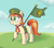 Size: 975x867 | Tagged: safe, artist:yeendip, tag-a-long, earth pony, pony, g4, female, filly, filly guides, flag, smiling, solo, thin mint