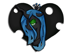 Size: 2000x1500 | Tagged: safe, artist:cawinemd, queen chrysalis, changeling, changeling queen, g4, crown, crying, cute, cutealis, female, heart, jewelry, regalia, simple background, solo, transparent background