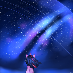 Size: 2400x2400 | Tagged: dead source, safe, artist:inkytophat, twilight sparkle, pony, unicorn, g4, female, solo, stars