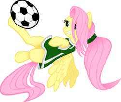 Size: 6000x5090 | Tagged: safe, artist:qazwsx302, artist:thattagen, fluttershy, g4, absurd resolution, football, ponytail, simple background, sports, svg, transparent background, vector