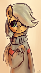Size: 748x1336 | Tagged: safe, artist:marisalle, applejack, earth pony, pony, g4, clothes, female, solo, sweater
