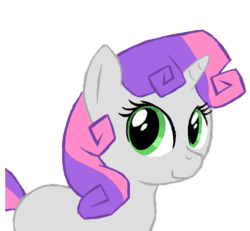 Size: 527x486 | Tagged: safe, artist:hipster-ponies, sweetie belle, pony, g4, flockdraw, horn, palindrome get