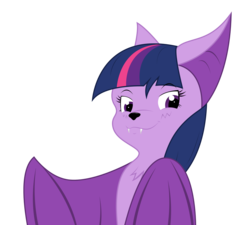 Size: 2689x2420 | Tagged: safe, artist:dairedo96, twilight sparkle, bat, g4, female, simple background, solo, species swap, transparent background