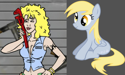 Size: 1000x600 | Tagged: safe, derpy hooves, human, pegasus, pony, g4, aqua teen hunger force, comparison, dusty gozongas, female, look-alike, mare, mind blown