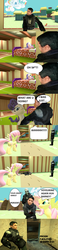 Size: 1600x6933 | Tagged: dead source, safe, artist:dakkiller, fluttershy, rarity, spike, dragon, human, pegasus, pony, unicorn, g4, butt, comic, female, gmod, half-life, horn, kissing, male, mare, plot, ship:sparity, shipping, straight