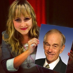 Size: 500x500 | Tagged: safe, edit, human, andrea libman, barely pony related, bust, fake, irl, irl human, photo, portrait, ron paul