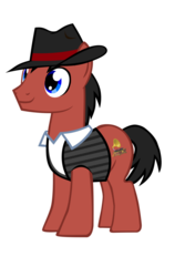 Size: 730x1095 | Tagged: safe, artist:zipdry, oc, oc only, earth pony, pony, hat, trilby