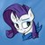 Size: 1027x1027 | Tagged: safe, artist:tixolseyerk, rarity, pony, unicorn, g4, bandana, bust, female, mare, portrait, smiling, solo