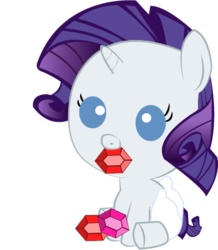 Size: 381x437 | Tagged: safe, artist:convoykaiser, rarity, pony, g4, baby, baby pony, diaper, female, filly, foal, gem, simple background, solo, transparent background