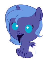 Size: 376x458 | Tagged: safe, artist:convoykaiser, princess luna, pony, g4, baby, baby pony, diaper, female, filly, foal, simple background, solo, transparent background, woona