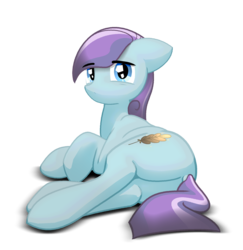 Size: 1796x1844 | Tagged: safe, artist:oddwarg, sapphire joy, crystal pony, pony, g4, butt, dock, female, on side, plot, solo