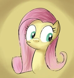 Size: 690x732 | Tagged: safe, artist:andergrin, fluttershy, pegasus, pony, g4, bust, confused, female, mare, solo