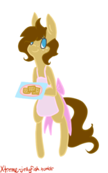 Size: 469x750 | Tagged: safe, artist:xtreme-jellyfish, oc, oc only, pony, 30 minute art challenge, bipedal, waffle