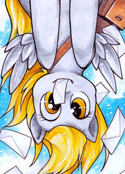 Size: 500x696 | Tagged: safe, artist:greyradian, derpy hooves, pegasus, pony, g4, female, letter, mare
