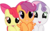 Size: 2000x1227 | Tagged: safe, artist:disicut, apple bloom, scootaloo, sweetie belle, earth pony, pegasus, pony, unicorn, g4, just for sidekicks, cutie mark crusaders, female, filly, foal, looking at you, puppy dog eyes, simple background, transparent background, trio, trio female, vector