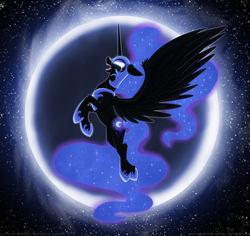 Size: 900x848 | Tagged: safe, artist:inuhoshi-to-darkpen, nightmare moon, pony, g4, crying, female, moon, solo