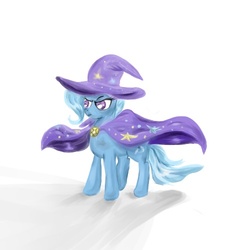 Size: 500x500 | Tagged: safe, artist:malinetourmaline, trixie, pony, g4, female, mare, simple background, solo, white background