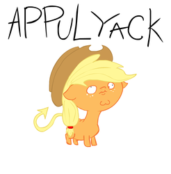 Size: 1000x1016 | Tagged: safe, artist:peanutbutter, applejack, g4, wat