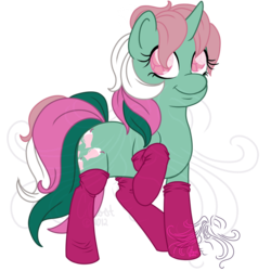 Size: 800x800 | Tagged: safe, artist:masqueadrift, fizzy, twinkle eyed pony, g1, clothes, socks