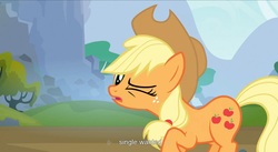 Size: 1595x875 | Tagged: safe, screencap, applejack, earth pony, pony, g4, spike at your service, female, mare, youtube caption, youtube link