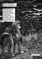 Size: 1414x2000 | Tagged: safe, artist:appleman86, comic, crossover, monochrome, palindrome get, russian, s.t.a.l.k.e.r., thunderstorm