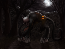 Size: 2560x1920 | Tagged: safe, artist:kyuubi-fox-demon, pony, slendermane, slenderpony, solo