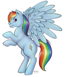 Size: 765x904 | Tagged: safe, artist:orisagi, rainbow dash, pegasus, pony, g4, female, mare, rearing