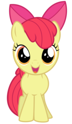 Size: 4735x8192 | Tagged: safe, artist:thatguy1945, part of a set, apple bloom, earth pony, pony, g4, just for sidekicks, absurd resolution, adorabloom, cute, cutie mark crusaders, simple background, solo, transparent background, vector