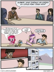 Size: 500x669 | Tagged: safe, pinkie pie, princess cadance, turnabout storm, g4, ace attorney, apollo justice, comic, crossover, defenestration, employer meme, exploitable meme, hejibits, love hina, phoenix wright, thomas the tank engine