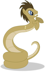 Size: 1024x1570 | Tagged: safe, artist:elsdrake, doctor whooves, time turner, lamia, original species, g4, lamiafied, male, simple background, solo, species swap, transparent background, vector