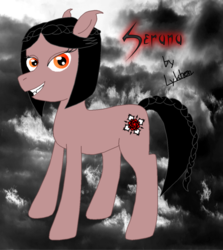 Size: 844x947 | Tagged: safe, artist:lykhon, vampire, dawnguard, ponified, serana, skyrim, the elder scrolls