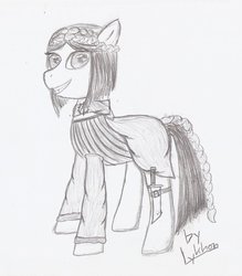 Size: 837x954 | Tagged: safe, artist:lykhon, vampire, dawnguard, drawing, ponified, serana, skyrim, the elder scrolls