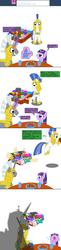 Size: 1000x4115 | Tagged: safe, artist:hakar-kerarmor, princess cadance, twilight sparkle, oc, oc:arrowhead, oc:bastion, ask four inept guardponies, g4, ask, book fort, filly, filly twilight sparkle, now you fucked up, royal guard, this will end in pain, this will end in tears and/or death, tumblr, you dun goofed