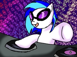 Size: 670x500 | Tagged: safe, artist:ktr2004, dj pon-3, vinyl scratch, pony, g4, female, solo