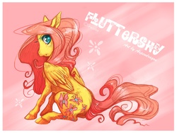 Size: 1800x1350 | Tagged: safe, artist:aspendragon, fluttershy, pony, g4, female, sitting, solo