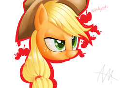 Size: 2333x1698 | Tagged: safe, artist:shock-the-hedgehog, applejack, earth pony, pony, g4, female, solo