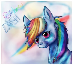 Size: 605x541 | Tagged: safe, artist:blackwhitemonochrome, rainbow dash, g4, bust, facial markings, feather, markings, portrait, solo