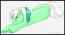 Size: 631x343 | Tagged: safe, artist:silvermoonbreeze, ice crystal, earth pony, pony, g1, 2007, freckles, lying down, male, mountain boy ponies, prone, simple background, stallion, unshorn fetlocks, white background