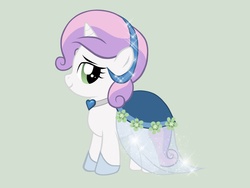 Size: 2592x1944 | Tagged: safe, artist:miesmauz, sweetie belle, pony, unicorn, g4, clothes, dress, female, filly, gala dress, solo