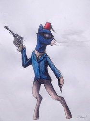 Size: 772x1034 | Tagged: safe, artist:duh-veed, ponified, spy, spy (tf2), team fortress 2