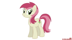 Size: 1920x1080 | Tagged: safe, artist:eugenebrony, roseluck, earth pony, pony, g4, female, looking at you, show accurate, signature, simple background, smiling, solo, transparent background, vector